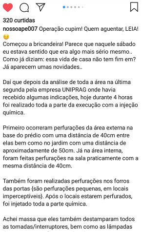 Mensagem cliente descupinização em Recife